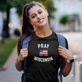 Pray Wisconsin Patriot Women's Cotton T-Shirt additional view 2