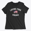 Loving Fork Virginia Patriot Women's Cotton T-Shirt additional product view 1