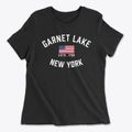 Garnet Lake New York Patriot Women's Cotton T-Shirt additional view 1