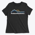 Peshawbestown Michigan Mountain View Women's Cotton T-Shirt additional view 1