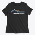 Middle Grove Oregon Mountain View Women's Cotton T-Shirt additional view 1