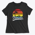 Lely Florida Palm Tree Sunset Women's Cotton T-Shirt additional view 1