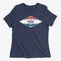 Peru Massachusetts Diamond Star Women's Cotton T-Shirt additional product view 1