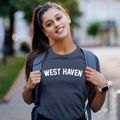 West Haven Connecticut Classic Curve Women's Cotton T-Shirt additional product view 2