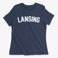 Lansing Illinois Classic Curve Women's Cotton T-Shirt additional product view 1