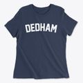 Dedham Massachusetts Classic Curve Women's Cotton T-Shirt additional product view 1