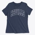 Seville Ohio Trendy Block Women's Cotton T-Shirt additional view 1