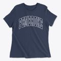 Pembroke New Hampshire Trendy Block Women's Cotton T-Shirt additional view 1