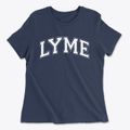 Lyme New Hampshire Varsity Women's Cotton T-Shirt additional view 1