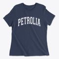 Petrolia Texas Varsity Women's Cotton T-Shirt additional view 1