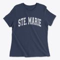 Ste. Marie Illinois Varsity Women's Cotton T-Shirt additional view 1