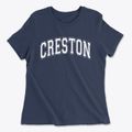Creston Nebraska Varsity Women's Cotton T-Shirt additional product view 1