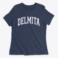 Delmita Texas Varsity Women's Cotton T-Shirt additional product view 1