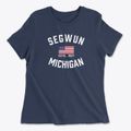 Segwun Michigan Patriot Women's Cotton T-Shirt additional view 1