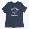 Freedom Wyoming Pickleball Women's Cotton T-Shirt additional view 1