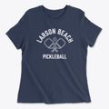Larson Beach Michigan Pickleball Women's Cotton T-Shirt additional view 1