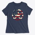 Vintage Stars and Stripes Women's Cotton T-Shirt additional view 1