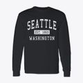Seattle Washington Classic Established Classic Long Sleeve T-Shirt additional view 1