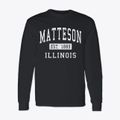 Matteson Illinois Classic Established Classic Long Sleeve T-Shirt additional product view 1