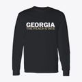 Georgia White and Gold Classic Long Sleeve T-Shirt additional view 1