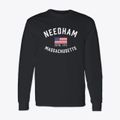 Needham Massachusetts Patriot Classic Long Sleeve T-Shirt additional product view 1