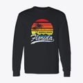 Deerfield Beach Florida Palm Tree Sunset Classic Long Sleeve T-Shirt additional view 1
