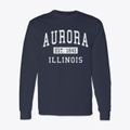 Aurora Illinois Classic Established Classic Long Sleeve T-Shirt additional product view 1