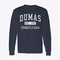 Dumas Pennsylvania Classic Established Classic Long Sleeve T-Shirt additional view 1
