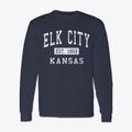 Elk City Kansas Classic Established Classic Long Sleeve T-Shirt additional view 1