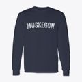 Muskegon Michigan Timeless Retro Classic Long Sleeve T-Shirt additional view 1