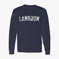 Langdon New Hampshire Timeless Retro Classic Long Sleeve T-Shirt additional view 1