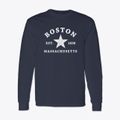 Boston Massachusetts Star Classic Long Sleeve T-Shirt additional view 1