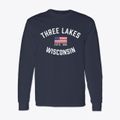 Three Lakes Wisconsin Patriot Classic Long Sleeve T-Shirt additional view 1