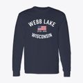 Webb Lake Wisconsin Patriot Classic Long Sleeve T-Shirt additional view 1
