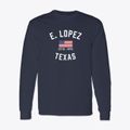 E. Lopez Texas Patriot Classic Long Sleeve T-Shirt additional product view 1