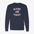 Blaine Kansas Patriot Classic Long Sleeve T-Shirt additional view 1