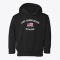 Lake Huron Beach Michigan Patriot Toddler Hoodie additional view 1