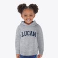 Lucan Minnesota Varsity Toddler Hoodie additional view 2