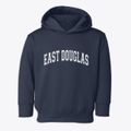 East Douglas Massachusetts Varsity Toddler Hoodie additional view 1