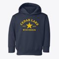 Cedar Lake Wisconsin Star Toddler Hoodie additional view 1