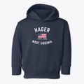 Hager West Virginia Patriot Toddler Hoodie additional view 1