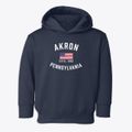 Akron Pennsylvania Patriot Toddler Hoodie additional view 1