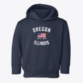 Oregon Illinois Patriot Toddler Hoodie additional view 1