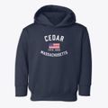 Cedar Massachusetts Patriot Toddler Hoodie additional view 1