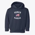 Homer Kansas Patriot Toddler Hoodie additional view 1