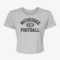 Muskogee 7th & 8th Grade Center Classic Football Women's Crop Top additional view 1