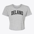 Delano Child Parent Center & Elementary Varsity Arch Women's Crop Top additional view 1