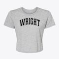 Wright Elementary School Varsity Arch Women's Crop Top additional product view 1