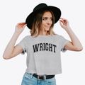 Wright Elementary School Varsity Arch Women's Crop Top additional product view 2
