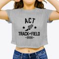 Academy Of Careers & Technology Track and Field Women's Crop Top additional view 3